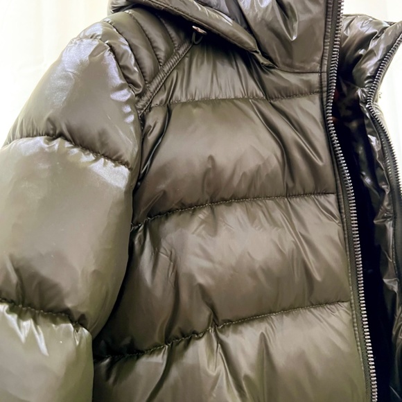 Guess Hooded Quilted Puffer Jacket - Military Olive Green - Picture 9 of 16